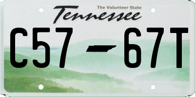 TN license plate C5767T