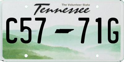 TN license plate C5771G
