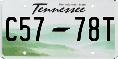 TN license plate C5778T