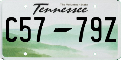TN license plate C5779Z