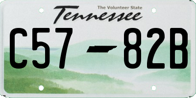 TN license plate C5782B