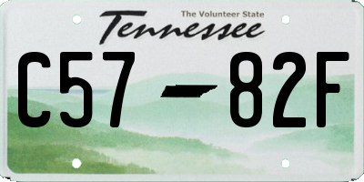 TN license plate C5782F