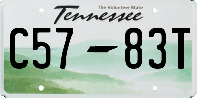TN license plate C5783T