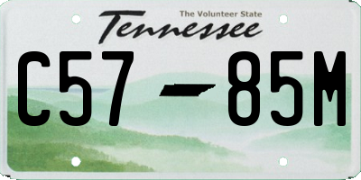 TN license plate C5785M
