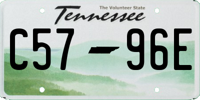 TN license plate C5796E