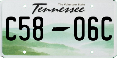 TN license plate C5806C