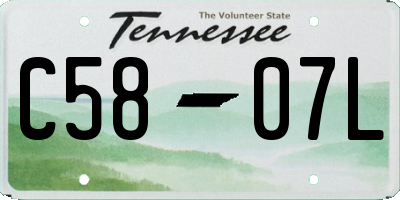 TN license plate C5807L