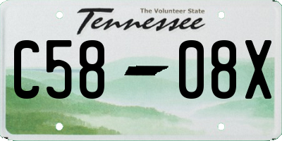 TN license plate C5808X