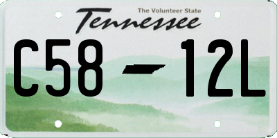 TN license plate C5812L