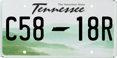 TN license plate C5818R