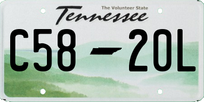 TN license plate C5820L