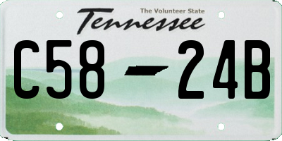 TN license plate C5824B