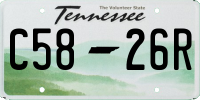 TN license plate C5826R