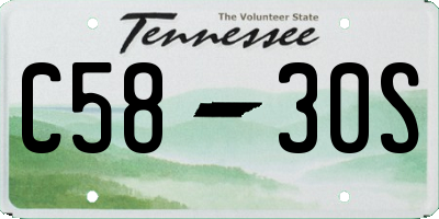 TN license plate C5830S