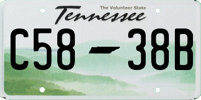 TN license plate C5838B