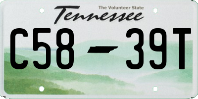 TN license plate C5839T