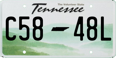 TN license plate C5848L