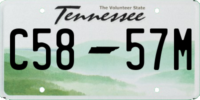 TN license plate C5857M