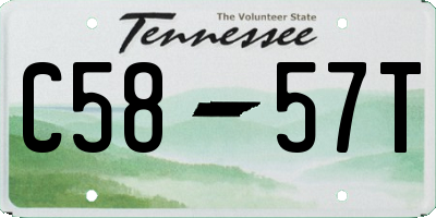 TN license plate C5857T