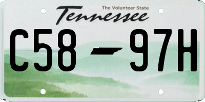 TN license plate C5897H