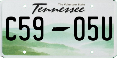 TN license plate C5905U