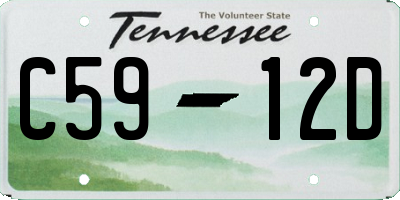 TN license plate C5912D