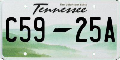 TN license plate C5925A