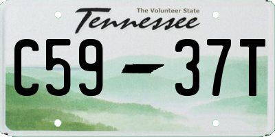 TN license plate C5937T