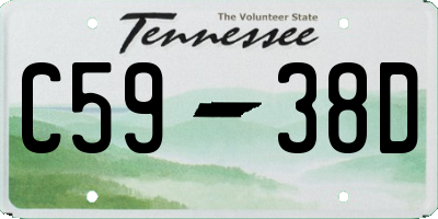 TN license plate C5938D