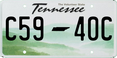 TN license plate C5940C