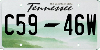 TN license plate C5946W