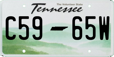 TN license plate C5965W