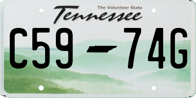 TN license plate C5974G