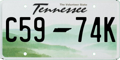 TN license plate C5974K