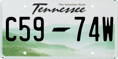 TN license plate C5974W