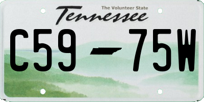 TN license plate C5975W