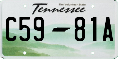 TN license plate C5981A