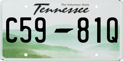 TN license plate C5981Q