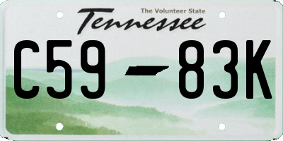 TN license plate C5983K