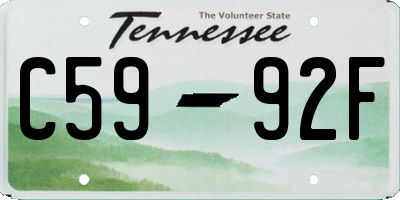 TN license plate C5992F