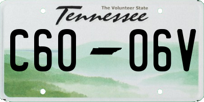 TN license plate C6006V