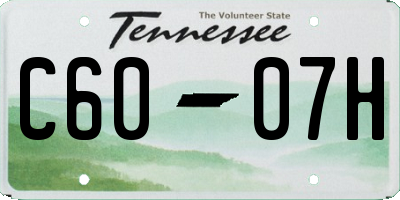 TN license plate C6007H