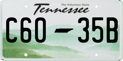 TN license plate C6035B