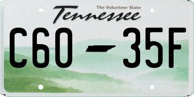 TN license plate C6035F