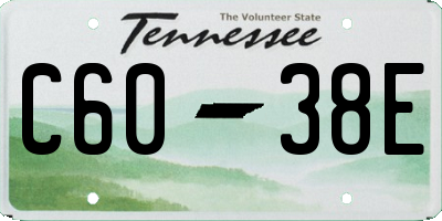 TN license plate C6038E
