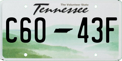 TN license plate C6043F