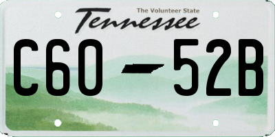 TN license plate C6052B