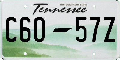 TN license plate C6057Z