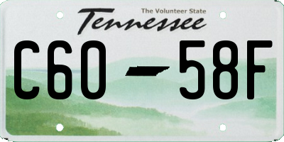 TN license plate C6058F