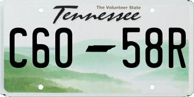 TN license plate C6058R